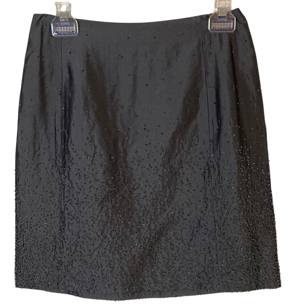 Gap Womens Grey Beaded Short Skirt Size 4 Special Event Party‎ Holiday New Years